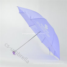 21 &quot;Light Purple Print Logo 4 Fold Umbrella (YS4F0003)